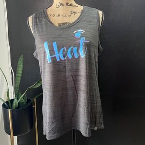 Levelwear Verve Miami Heat NBA Tank Top Womens‎ Large Grey Vice City Open Back